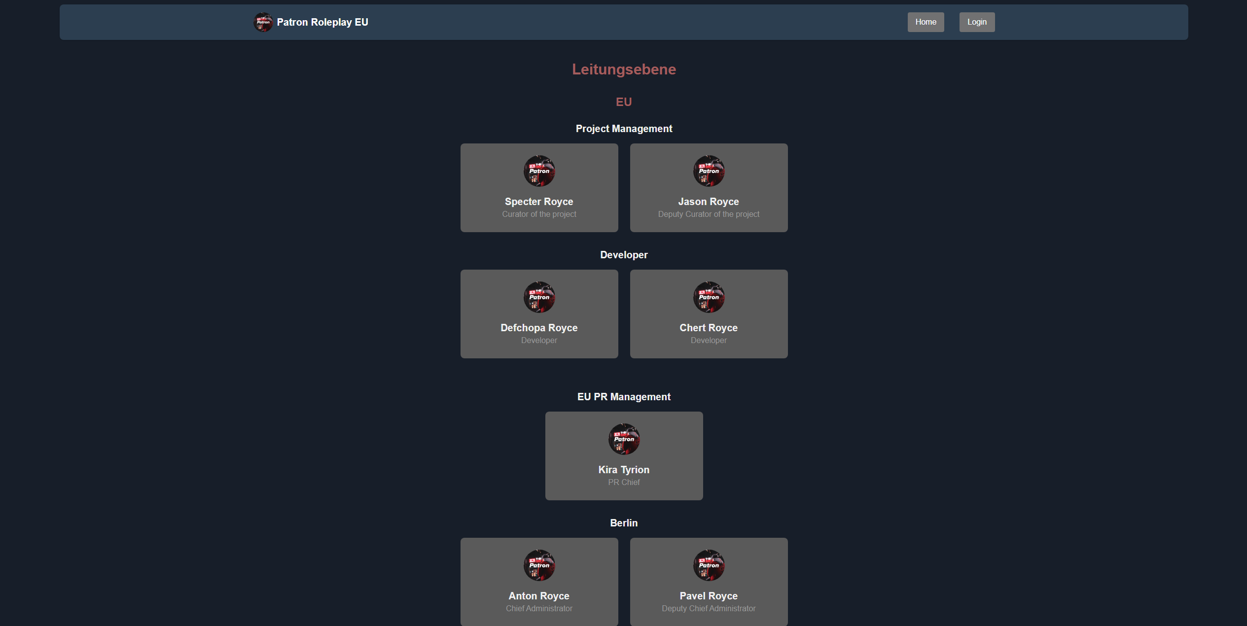 Admin Panel Interface